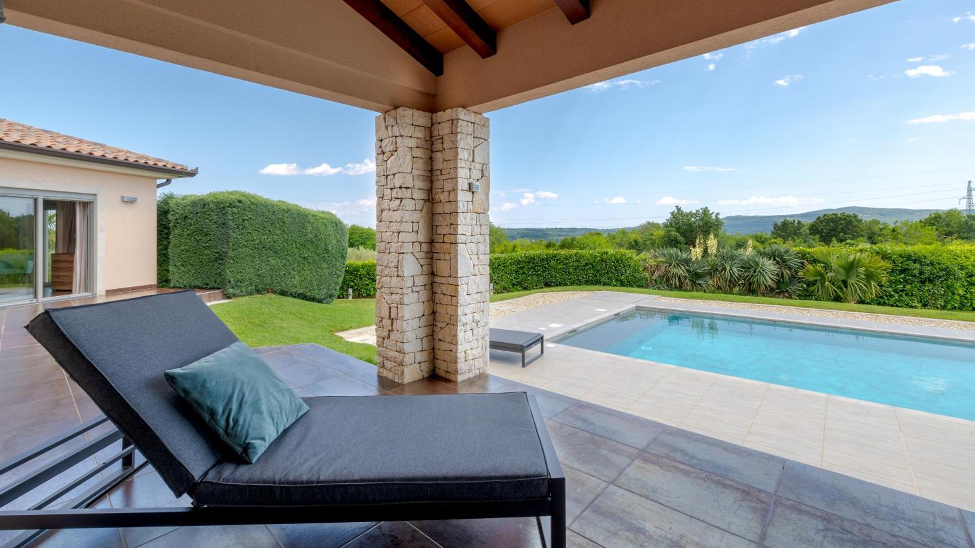Villa Labin In Zartinj - Luxury Privacy Heated Pool With Auto Cover Eksteriør billede