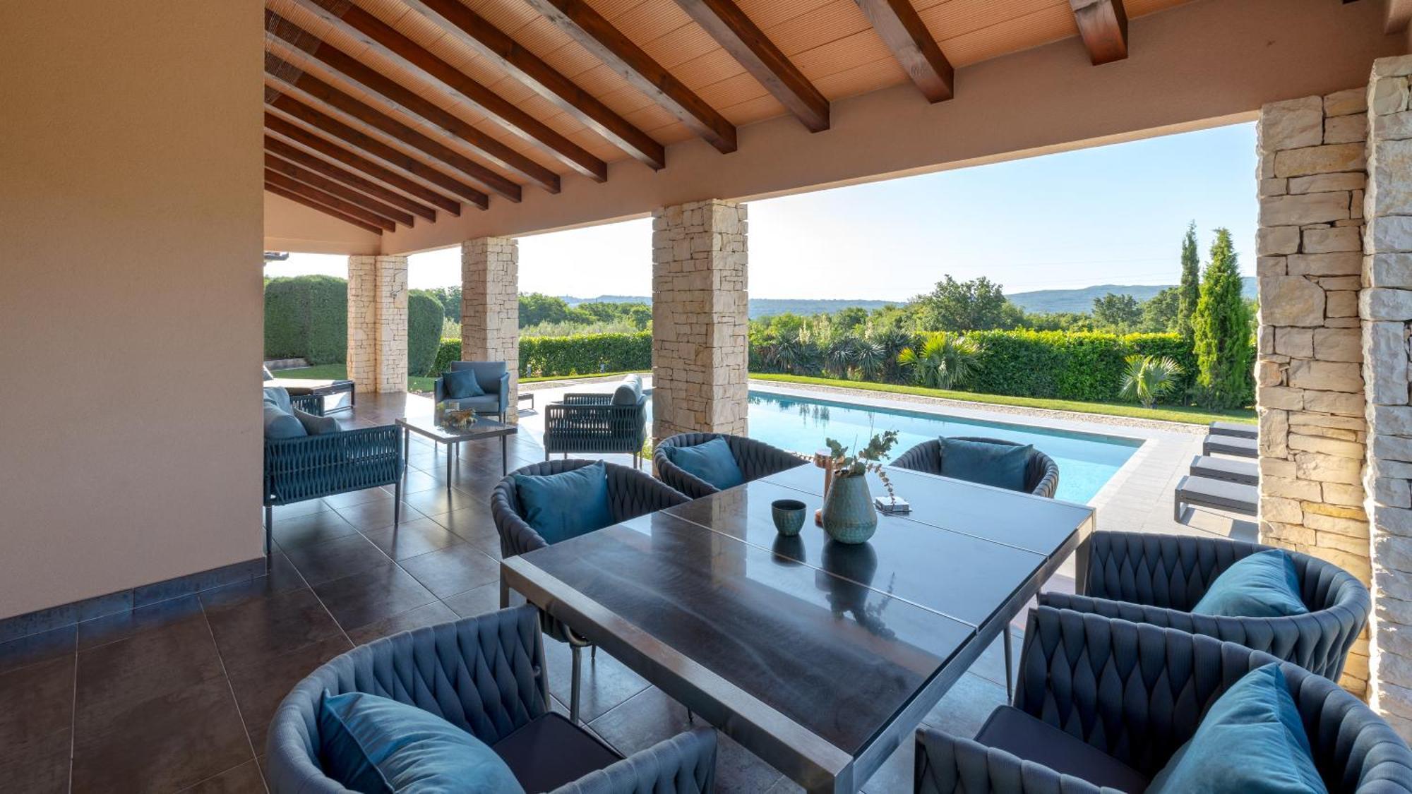 Villa Labin In Zartinj - Luxury Privacy Heated Pool With Auto Cover Eksteriør billede