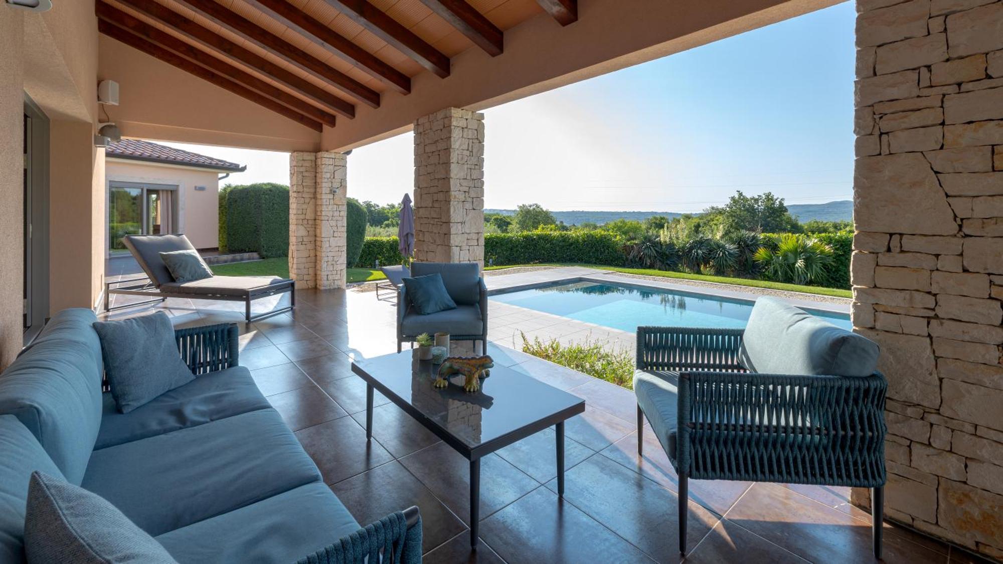 Villa Labin In Zartinj - Luxury Privacy Heated Pool With Auto Cover Eksteriør billede