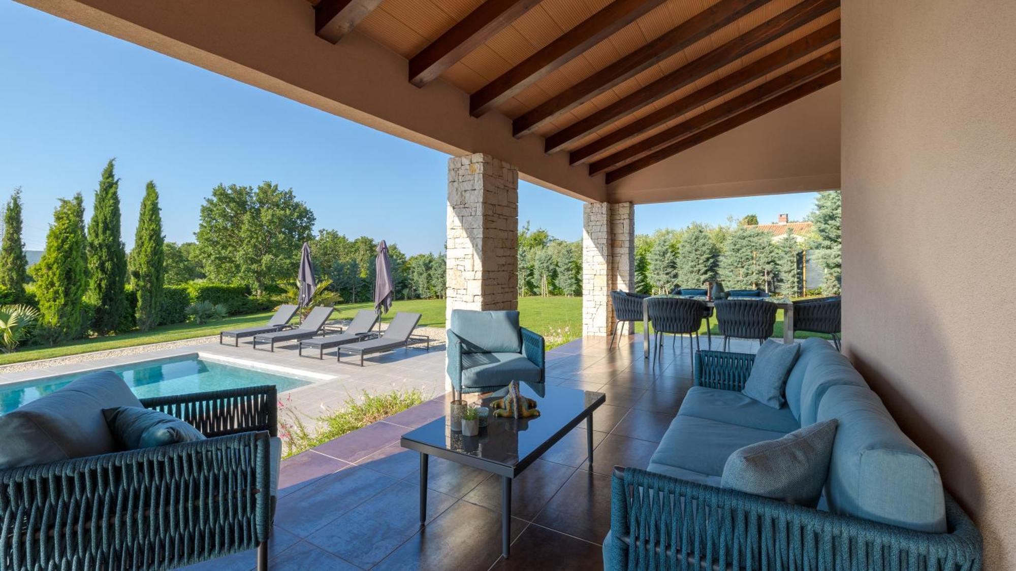 Villa Labin In Zartinj - Luxury Privacy Heated Pool With Auto Cover Eksteriør billede
